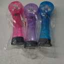 Water Misting Fan Portable Handheld Spray Fans Battery Operated for Outdoor Cooling- Set of 3 (Sky Blue/Purple/Pink)