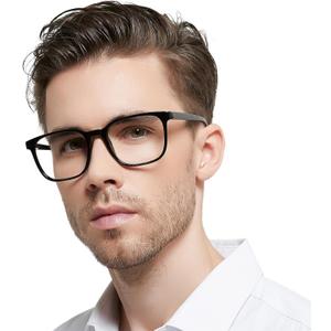 OCCI CHIARI XL Reading Glasses Men Large head Comfortable Readers 1.0 1.25 1.5 1.75 2.0 2.25 2.5 2.75 3.0 3.5 4.0 5.0 6.0(2.75x Black)