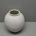 White Ceramic Large Vase - 9.84 Inch Round Modern Ceramic Vases,Tall Vase for Decor Living Room Table Decor and Festive Home Interiors