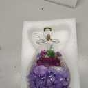 Gifts for Mom Birthday Gifts for Women Preserved Rose Forever Flower in Glass Angel Figurines Fresh Flowers for Delivery Anniversary Mothers Day Real Colorful Roses for Grandma Her Wife from Daughter