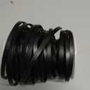 20 Yard Genuine Leather Flat Cord String for Jewelry Making 5MM Black Real Leather Thin Strap Strip Lace Cording Rope Braiding Strip Thread for Crafting Necklace Bracelets Belts DIY Projects