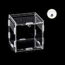 AWXZOM Magnetic Acrylic Case, micro habitat small Tarantula Enclosure enclosure for arboreal Tarantula Scorpion Sling Lizards Mantis Snake Gecko jumping spider snail Insect Isopods (4.7*4.7*7.8 inch)