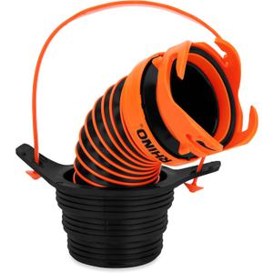 Camco Flexible 3-in-1 RV Sewer Hose Adapter & Drain Seal - Easily Connect Your Camper Sewer Hose to 3, 3 1/2, or 4 inch Inlets Even with Damaged Threads - Features RhinoExtreme Hose and Handle (39319)