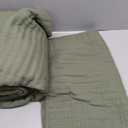 WRENSONGE Queen Quilt-3 Pieces Lightweight Bedspreads Olive Green Queen Size Quilt Bedding Set for All Seasons, Soft Summer Coverlet with 2 Pillow Shams Suitable for Bed & Couch