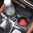 Car Cup Holder Coaster, 4PCS 2.75 Inch American Flag Anti Slip Shockproof Vehicle Drink Mat, Patriotic Auto Interior Water Bottle Pad Accessories, Universal for SUV Sedan Truck (Red)