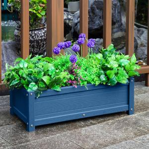 HDPE Raised Garden Box Waterproof,Rot-Resistant and Non-Cracking,Raised Planting Bed for Gardening, for Yard,Lawn,Patio,Outdoor Above Ground Garden Bed Box (Navy)