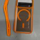 Stronger Magnetic & Shockproof for iPhone 17 Pro Case, Fit for MagSafe, Military-Grade Drop, with Screen Protector & Wrist Strap, Translucent Slim Phone case for iPhone 17 Pro Cover, Glossy Orange