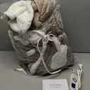 ESTINGO Heated Blanket Twin Size, 62"x84" Electric Blanket Twin with 10 Hours Auto Off & 5 Heating Levels, Heating Blanket with Reversible Flannel Sherpa, Ideal Gift Giving, Light Camel