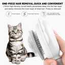 Cat Hair Brush for Shedding, 3-in-1 Pet Spray Hair Removal Comb with Visual Spray & Release Button, Waterproof Dog Grooming Brush for Furry Pet (White)