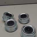 4PCS 2.44" Trailer Hub Cap,Trailer Axle Bearing Dust Cap Cup Grease Cover with 8 Rubber Plugs,Bolt Metal Trailer Axle Wheel Bearing and Hub Dust Caps for Most 5200 to 6000 Pound Axles Dexter