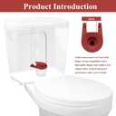 Toilet Flapper Replacement parts for Toilet Flush Valves, 2-Inch, with Flappers and 9.06Inch23mm) Stainless Chains, Universal, Compatible with Kohler, Replacement Parts for WC Repair (3)