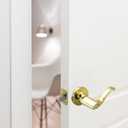 Design House Scroll Entry Door Lever Adjustable Backset, Polished Brass, 6.375 in x 1.88 in x 2.625 in, 784892