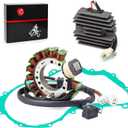 Stator & Regulator Rectifier w/Gasket Compatible with Yamaha Wolverine 350 2000-2001 Big Bear 350 4WD 1997-1999 Big Bear 350 2WD 1999
