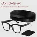 miyya Stylish Reading Glasses for Women, Cheaters Eyeglasses, Oversized Blue Light Readers, Fashion Eye Glasses (Black)