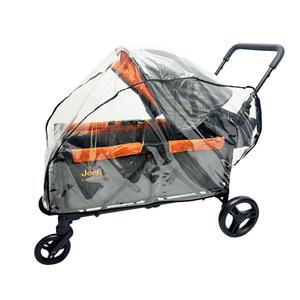 SASHA'S Rain and Wind Cover for Jeep Sport All-Terrain Stroller Wagon, Clear Design, Ventilation Holes, Maximum Coverage Made in USA (Stroller not Included)