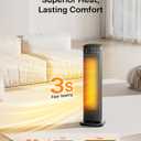 PELONIS Oscillating Ceramic Tower Indoor Space Heater for Home with Oscillation, Programmable Thermostat & ECO Mode, 12H Timer & Remote Control, Safety Protection, 23 Inches, 1500W, PHF15RSAPH23