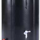 65 Gallon Collapsible Rain Barrel Water Tank - Portable Rainwater Collection System with Spigot Overflow Kit - Water Storage for Garden, Black