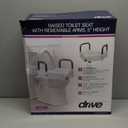 Drive Medical RTL12027RA 2-in-1 Raised Toilet Seat with Removable Padded Arms, Standard Seat