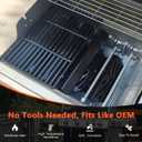 QuliMetal 18.75" Grill Grates and Genesis II Flavorizer Bars and Heat Deflector Replacement Parts for Weber Genesis II 300 /LX 300, 66095 66795 66040 Parts for Weber Genesis II Grill Parts
