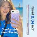 Magnetic for iPhone Air Case with Invisible Stand, Compatible with MagSafe, Clear Bling Sparkle Shockproof Slim Anti-Slip Military Drop Protection Hard Phone Case 6.5" Glitter Purple