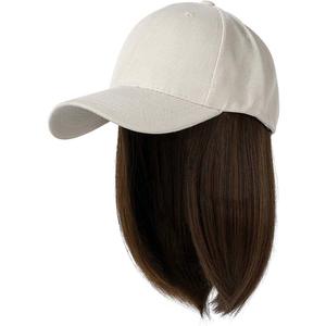Baseball Cap Wig with Hair Extensions Synthetic Wig Hat for Women Adjustable Baseball Hat