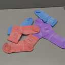 IRAMY Ankle Compression Socks for Women Men Plantar Fasciitis Relief 3/5 Pairs Cushioned Athletic Running Socks (Large, Pink+purple+blue(3 Packs))