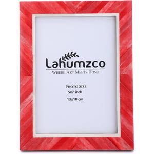 Handmade Picture Photo Frame Chevron Herringbone Art Inspired Vintage Table-Top/Wall Dcor Boho Christmas Frames (5x7 Inches, Red, White) Handmade Picture Photo Frame Chevron Herringbone Art Inspired Vintage Table-Top/Wall Dcor Boho Christmas Frames (5x7 Inches, Red, White)