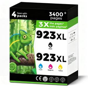 923XL (923e) Ink Cartridges Fit for HP OfficeJet Pro 8130e 8135e 8125e Printers Replacement for 923 e XL for HP923 8122e 8124 8124e 8125e 8139e 8130 8132e 8134e 8138e Black Cyan Magenta Yellow 4 Pack
