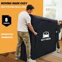 Mattress Bags for Moving, BETU Mattress Protector Waterproof Mattress Cover Storage Bags with 8 Heavy-Duty Handles and Zipper for Bed Extra Thick Large Reusable,82"x57"x15",Black