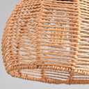 Woven Pendant Light Boho Chandelier, Rattan Pendant Lights Kitchen Island, Farmhouse Pendant Lighting with Hand Woven Wicker Shade, Boho Chandelier Light Fixtures Ceiling Hanging Light