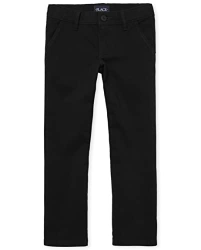 The Children's Place Girl's Bootcut Chino Pants, Black, 4 slim