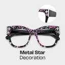 Zeelool Oversized Square Blue Light Glasses Acetate Frame for Women with Star ZJGA151789 Minfia (Blackpink)