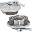 Drum Brake Pad, Car Brake Rotor Motorcycle Front Rear Drum Brake Pad Shoe Drum Hub Assembly for CRF50 10inch 12inch Small Wheel Rims