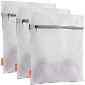Polecasa 3Pcs Extra Durable Mesh Laundry Bags with Sturdy Zipper for Delicates 12 x 16 Inches (3 Medium)