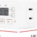 UltraPro 24hr Digital Bar , 1-Polarized Timer Outlet, 2 Programmable ON/OFF Cycles Plug Timer, 125VAC Light Indoor, Lamp , Timers For Electrical Outlets, White, 1 Pack, 45184
