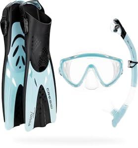 Cressi Adventure Set, Clear/ Ice Cyan, L/ XL