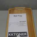 KKTONER Bamboo Bed Table Tray Breakfast Tray with Folding Legs Bed Tray for Eating and Laptop Serving Trays for Bedroom Snack Tray Bed Table Drawing Table (40)