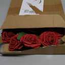 AmyHomie Artificial Flower Dark Red Rose 25pcs Real Looking Fake Roses w/Stem for DIY Wedding Bouquets Centerpieces Arrangements Party Baby Shower Valentines Day Christmas Tree Decorations