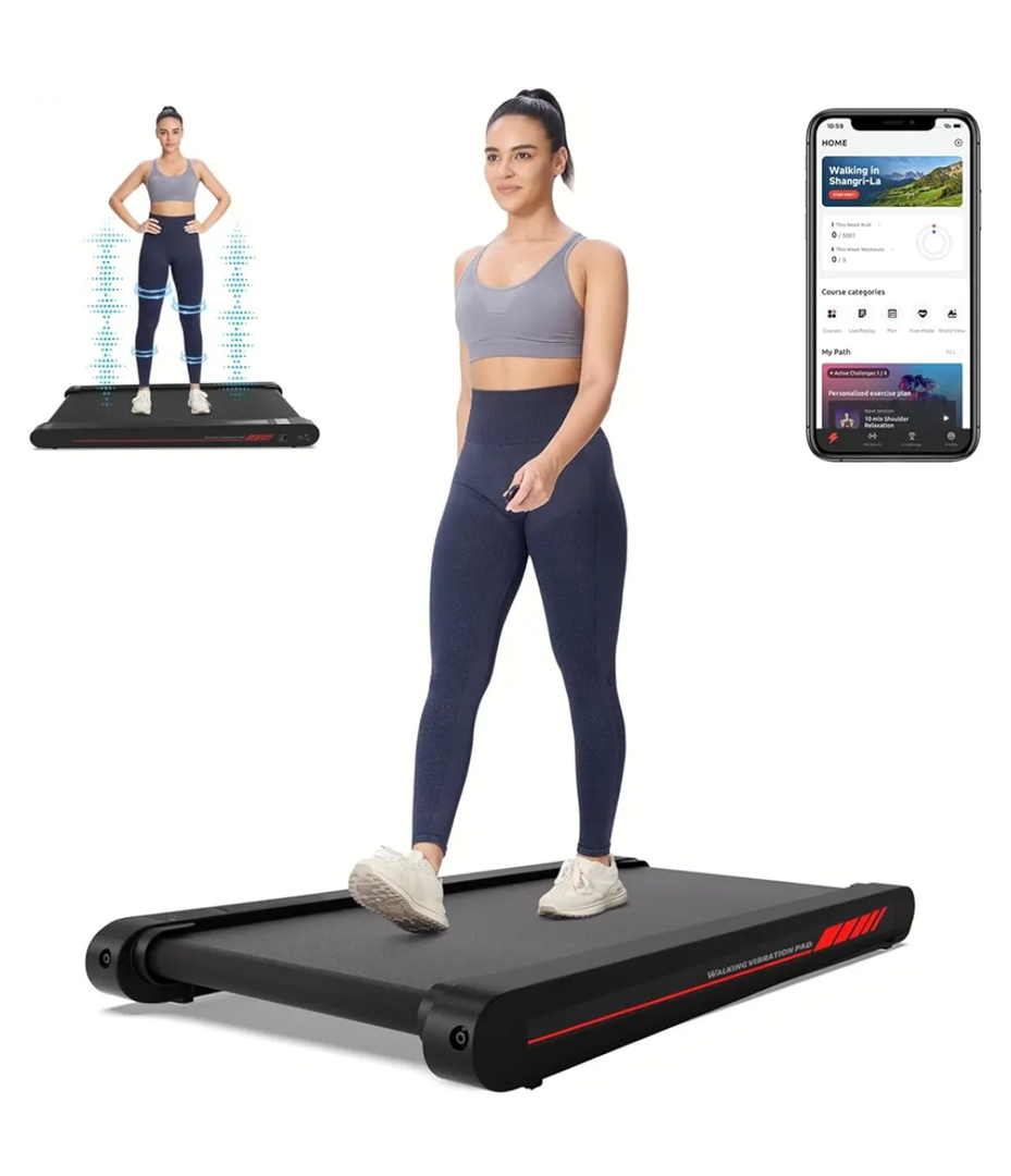Sperax Walking Vibration Pad with APP, 3 in 1 Under Desk Treadmill, 2.5HP Low Noise Walking Treadmill Pad with Remote Control,Portable Treadmills for Home Office