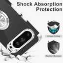 Tnarru Designed for Google Pixel 9 Pro XL Clear Case with Stand [Magnetic Ring Holder Kickstand] Soft TPU Bumper Non-Yellowing Anti-Scratch Lightweight Slim for Google Pixel 9 Pro XL Case Silver