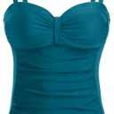 Talisea Women's Underwire Tummy Control Swimsuit Top with Push Up - No Bottom Included, L