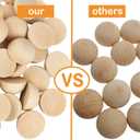 80 PCS 2 Inch Half Wood Balls, Split Wood Balls, Half Wooden Spheres, Half Round Balls, Suitable for Painting, Glass, Various Materials, DIY Jewelry Accessories and Craft Supplies, by GNIEMCKIN.