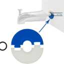 1/2" Copper Pipe Bathtub Spout Back Sealing, Bathroom Finished Wall Protection from Water Leakage, Bath Wall Leaking Prevention Disc Seal (1-Pack)