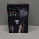 Electric Toothbrush with Water Flosser, Upgrade Flossing Toothbrush Combo with 3 Brush, 5 Floss Speeds& 3 Brush Modes, 500mL Tank, 30-Day Battery, for Adults & Teens, Gums, Braces-Black