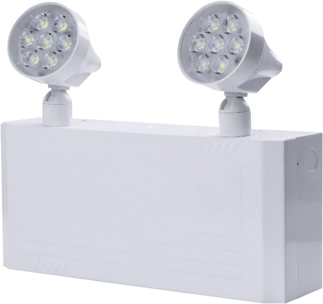 GZRUIYANG Emergency Lights with Remote Capabilities, Battery Pack, 6V DC Output, Commercial Battery Unit Emergency Lights with 2 by 5 watts Head, Up to 700 Lumens