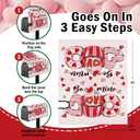 2 x Valentines Day Dessert Mailbox Cover Magnetic Standard Size 20.5"x18", Pink Red Love Heart Cupcake Donut Decorative Post Letter Box Wrap Decor, Anniversary Wedding Garden Yard Outdoor Decoration