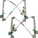 Front Left & Right Power Window Regulator with Motor Assembly Compatible with Silverado/Tahoe/Suburban/Avalanche 1500 2500 3500 00-06 Ca-dillac Escalade 02-06 GM-C Yukon XL/Sierra