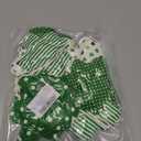 Whaline 3D St. Patrick's Day Banner Soft Cute Shamrock Garland Pre-Assembled Green White Clover Fabric Banner for Irish Holiday Hanging Decor Home Party Supplies