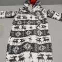 PopReal Christmas Pajamas for Family Onesies Plus Size and Dog, Matching PJs Hoodie Sleeper Snowflake Plush Cozy Warm Kids 90, S