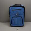 Rockland Fashion Softside Upright Luggage Set,Expandable, Blue, 2-Piece (14/19)